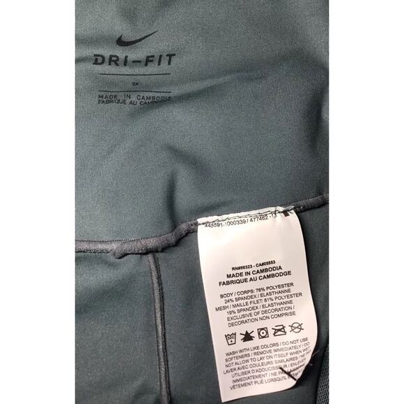 Nike One Tight Performance Leggings, Color Blue Green, Women Plus Size 3X - Picture 4 of 13